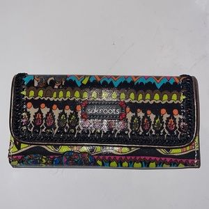 SAKROOTS One World Wallet, great colors, vibrant fabric